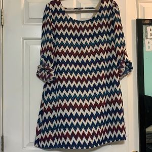 Chevron printed dress